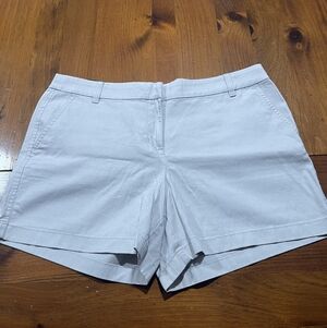 NWT JCREW Womens Clasic Casual Cream 5" Khaki Chino Summer Dress Shorts Size 14